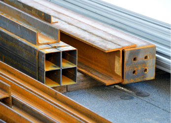 角形鋼管柱とH形鋼ブラケットの仕口部材